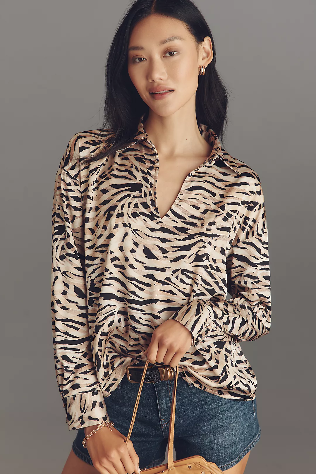 Hutch Ayer Long-Sleeve Collared Blouse