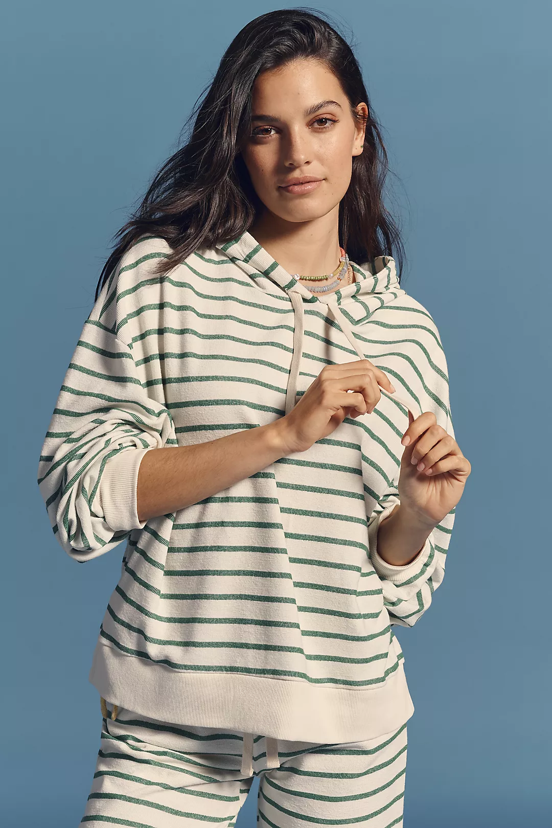 Electric & Rose Striped Hooded Sweatshirt