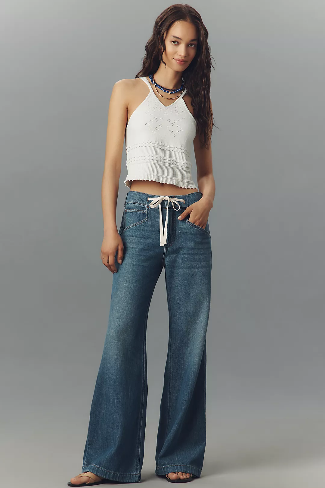 Pilcro High-Rise Pull-On Flare Jeans