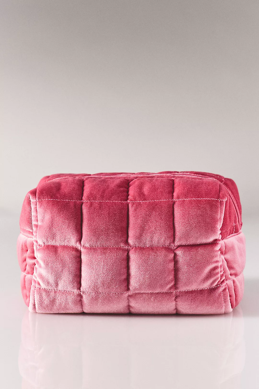 Quilted Velvet Cosmetic Bag
