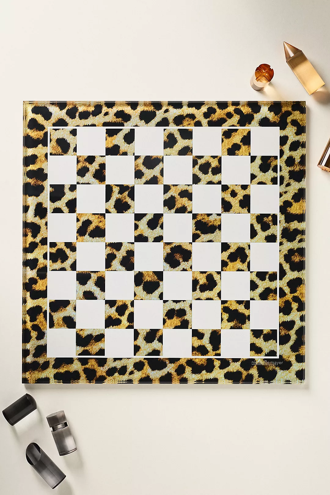 Nicolette Mayer Acrylic Chess Board Game