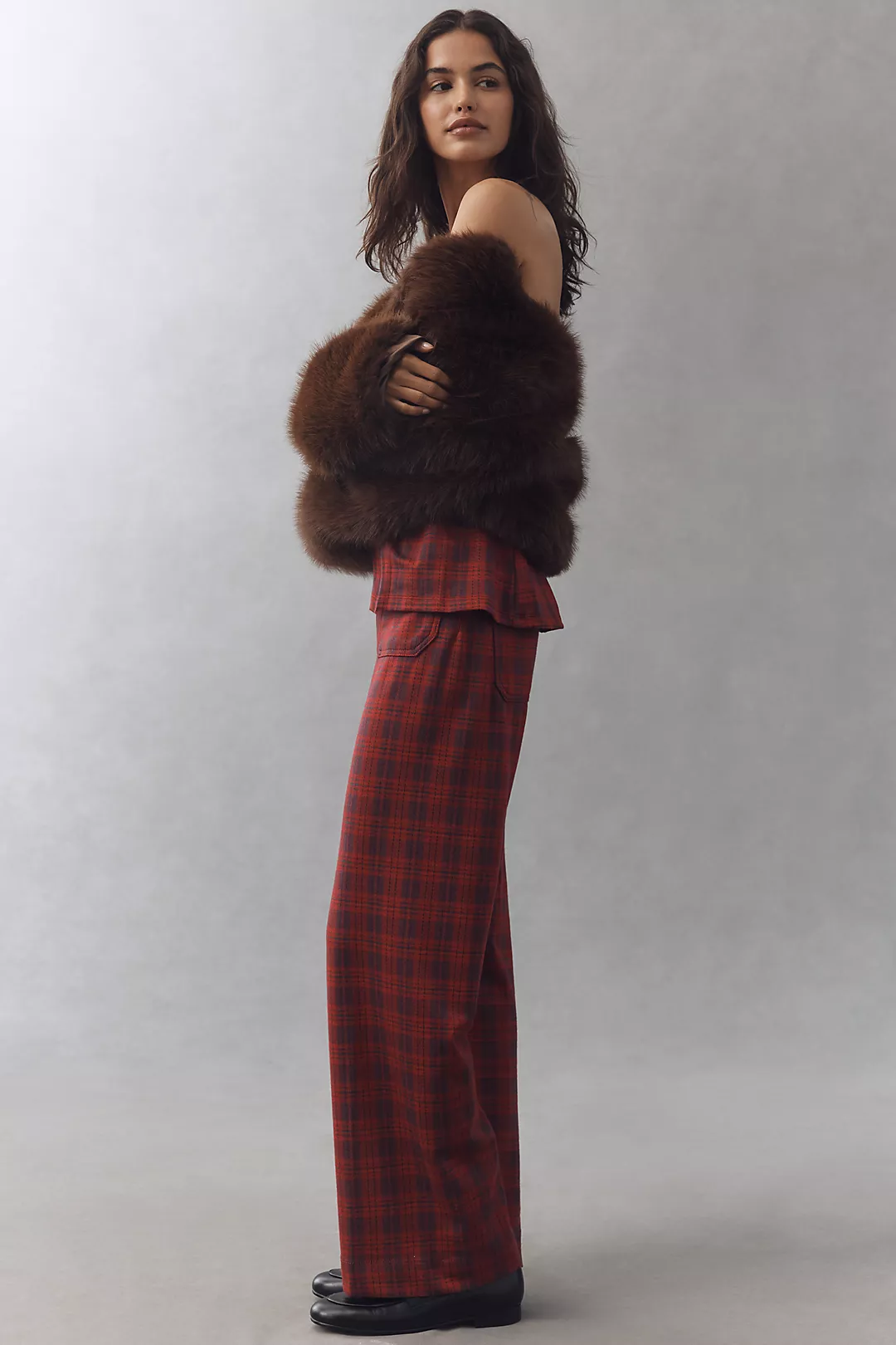The Colette Full-Length Tartan Plaid Pants by Maeve