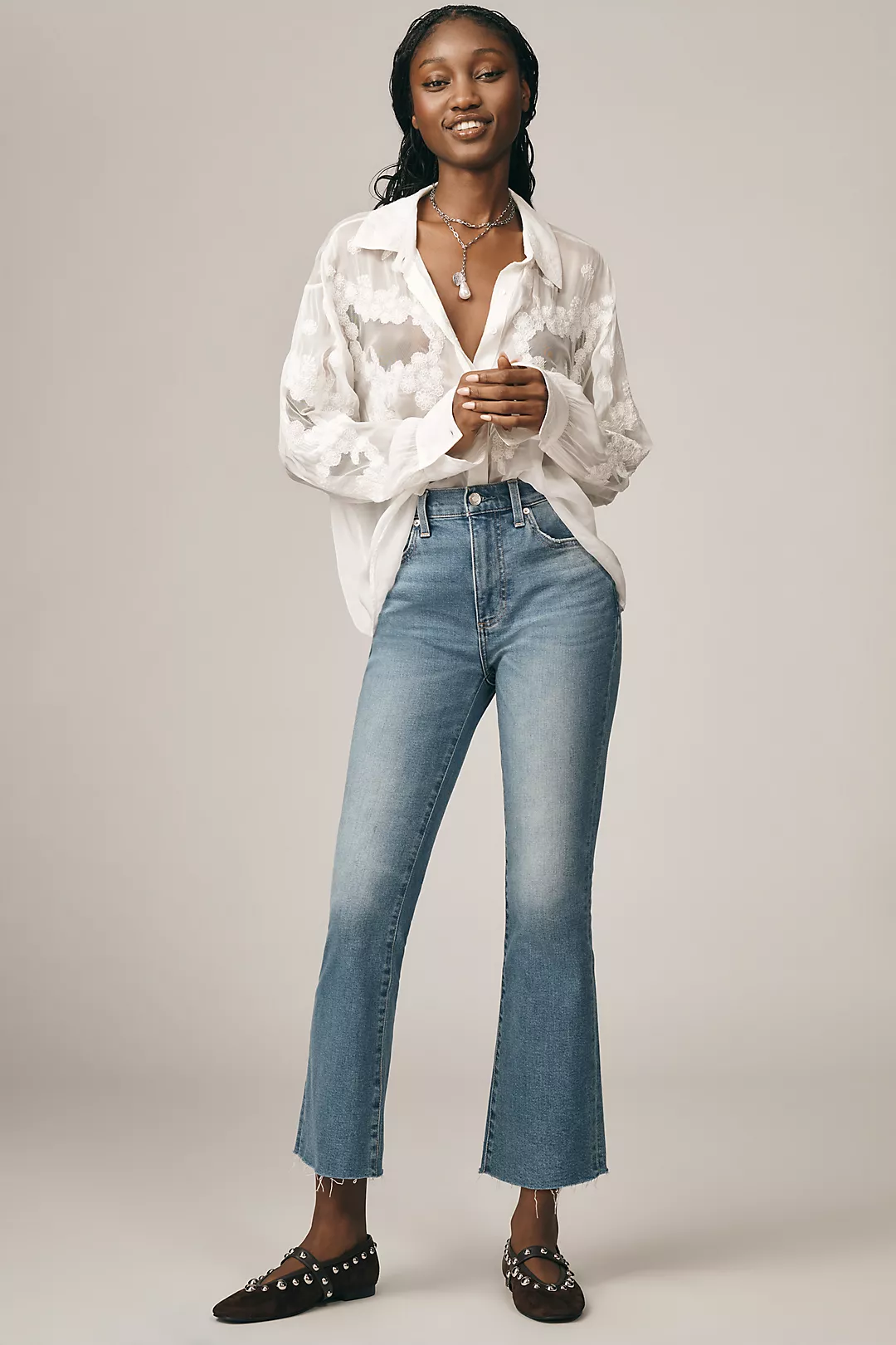 Pistola Lennon High-Rise Crop Flare Jeans