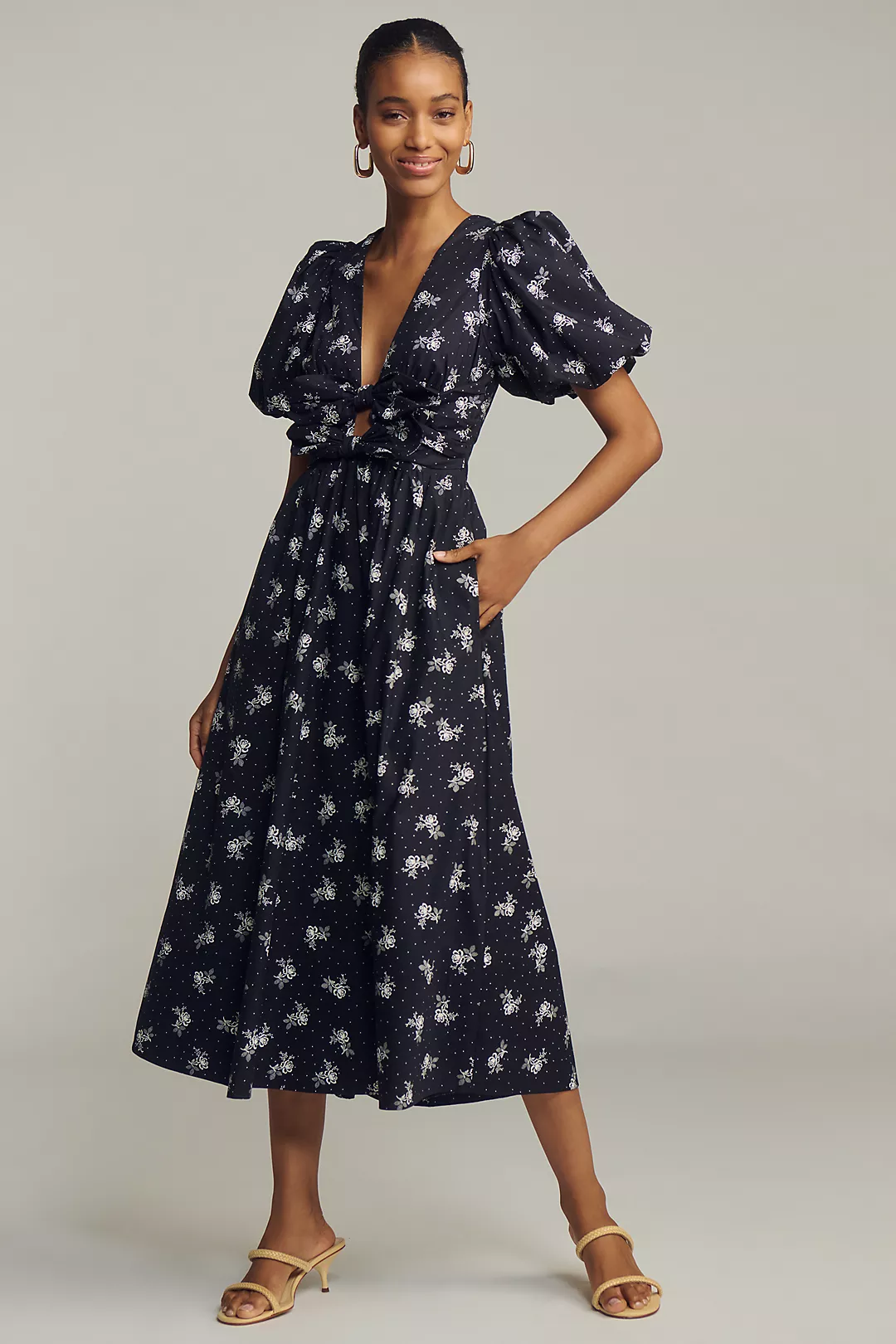Lovaan Devon Bow Midi Dress