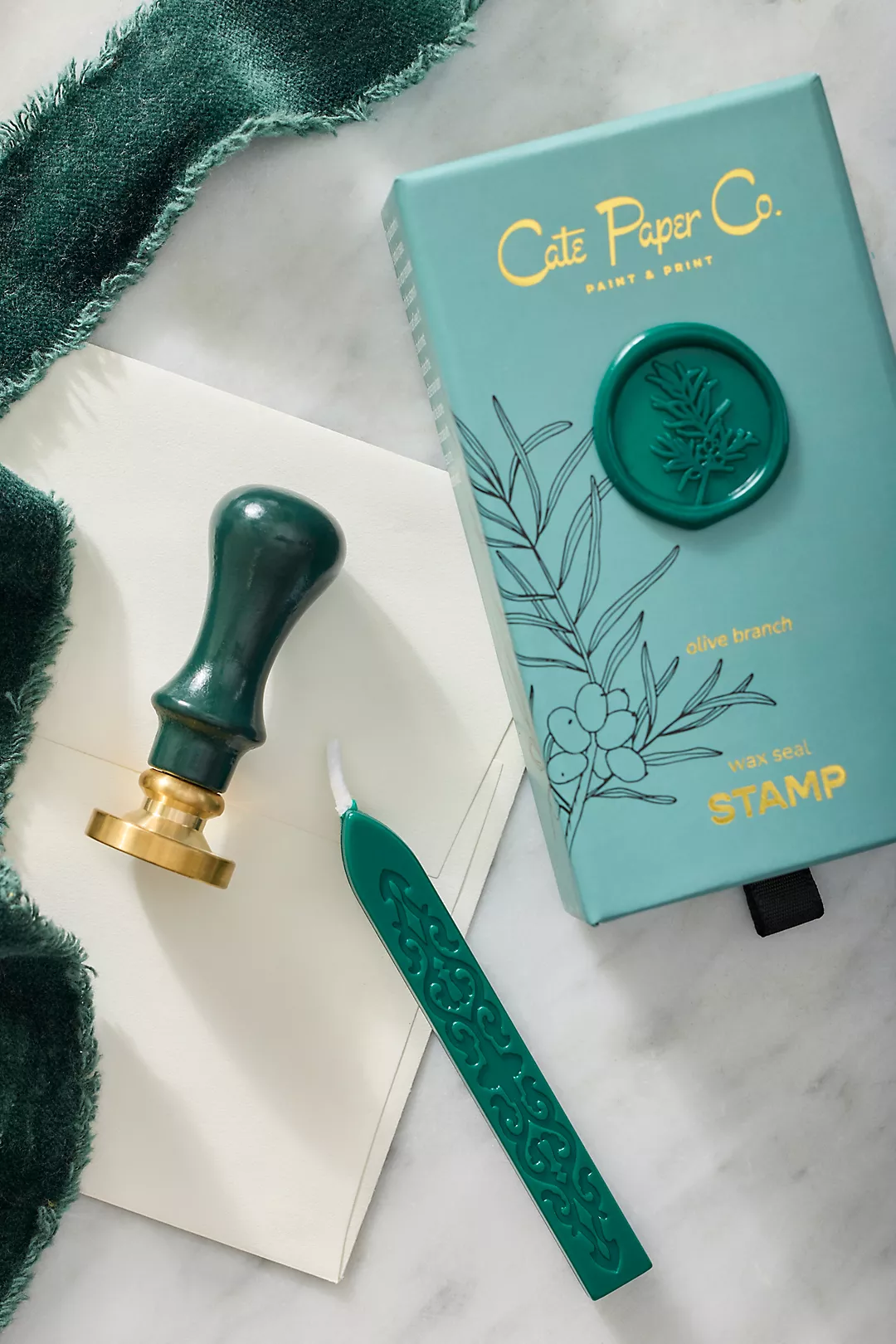 Olive Sprig Brass Wax Stamp