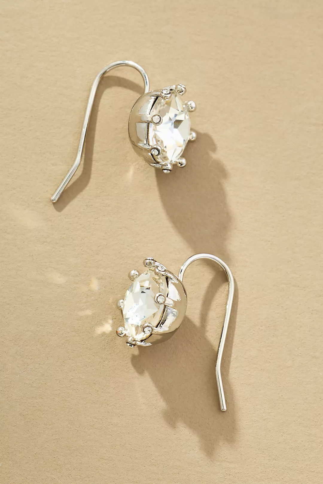 Eight-Prong Crystal Earrings