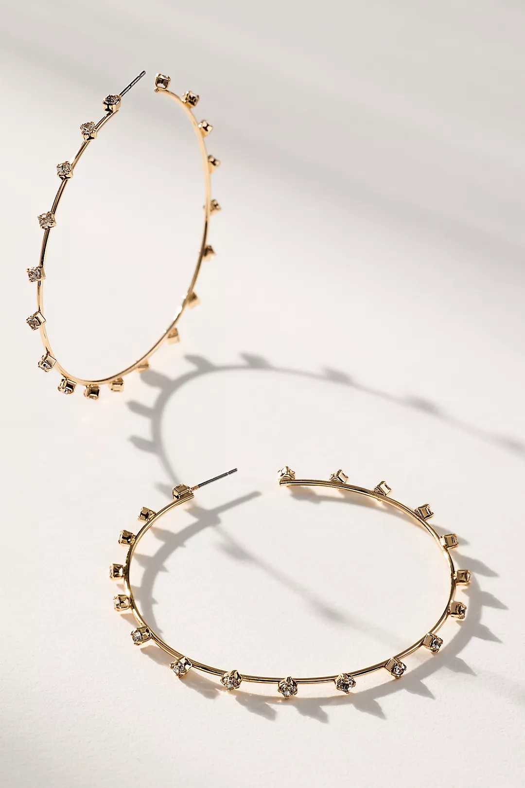 Ettika Simple Spark Crystal Hoop Earrings