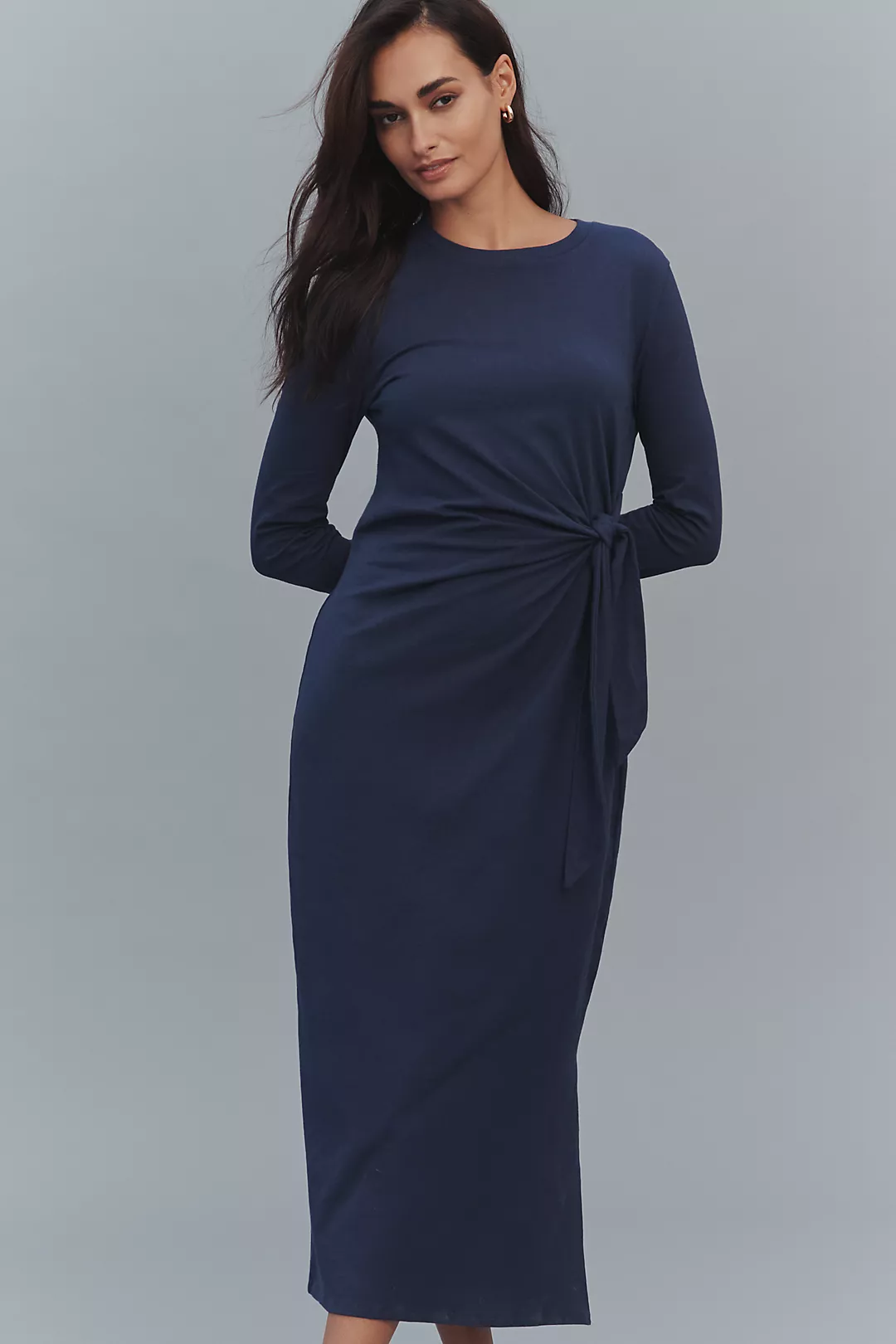Daily Practice Tie Breaker Long-Sleeve Midi Dress