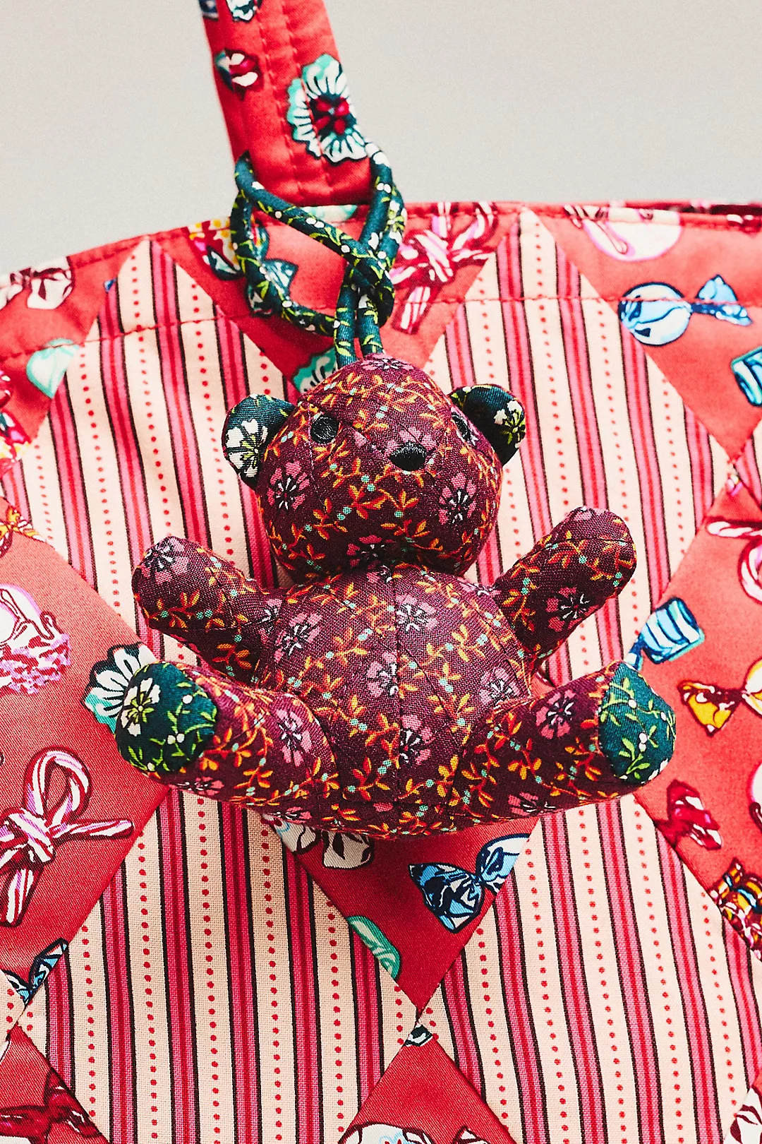 Vera Bradley Bitty Bear-Shaped Plush Bag Charm