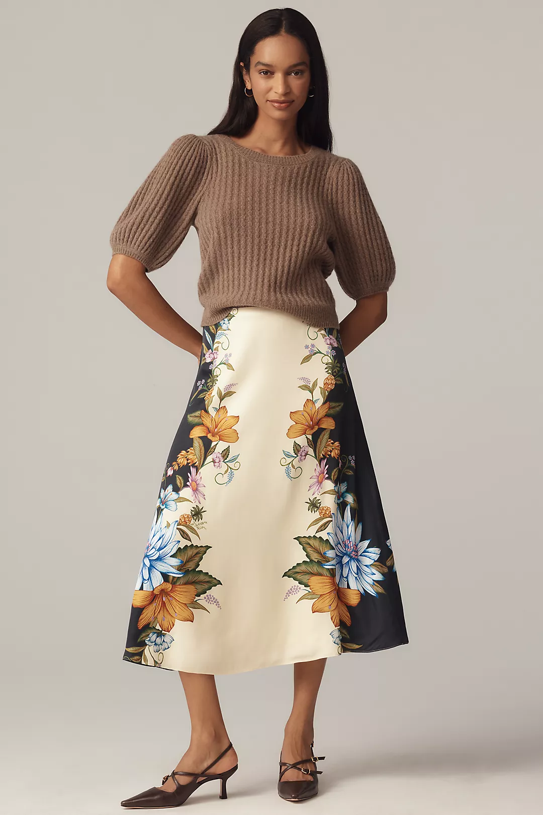 Farm Rio Printed Slip Maxi Skirt