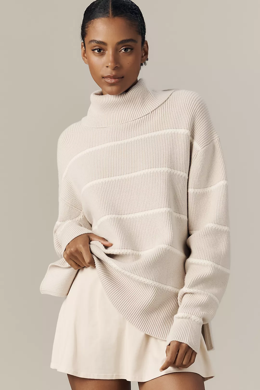 Varley Hamish Roll-Neck Stitch Knit Sweater