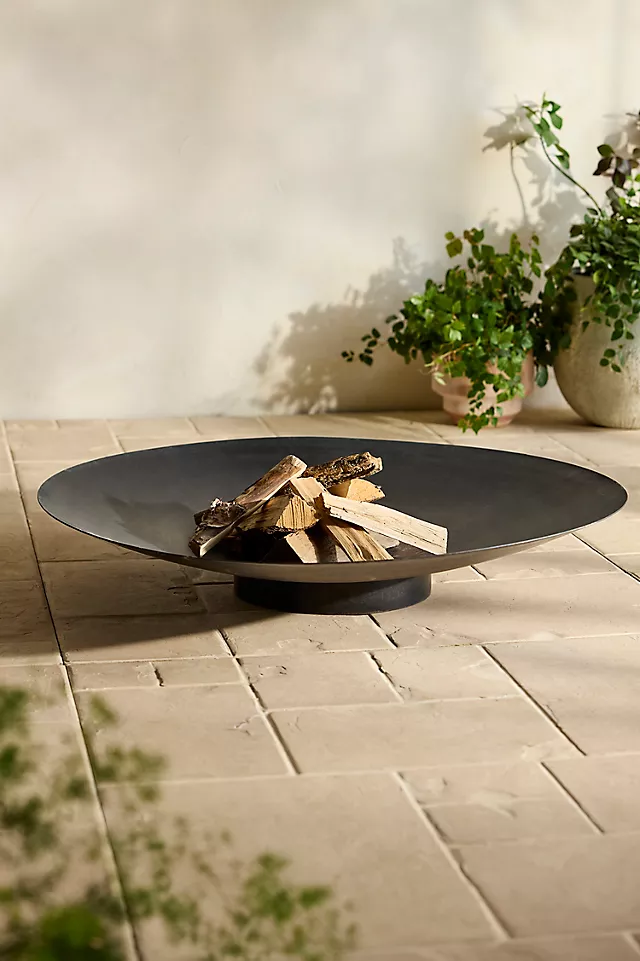Weathering Steel Low Bowl Fire Pit