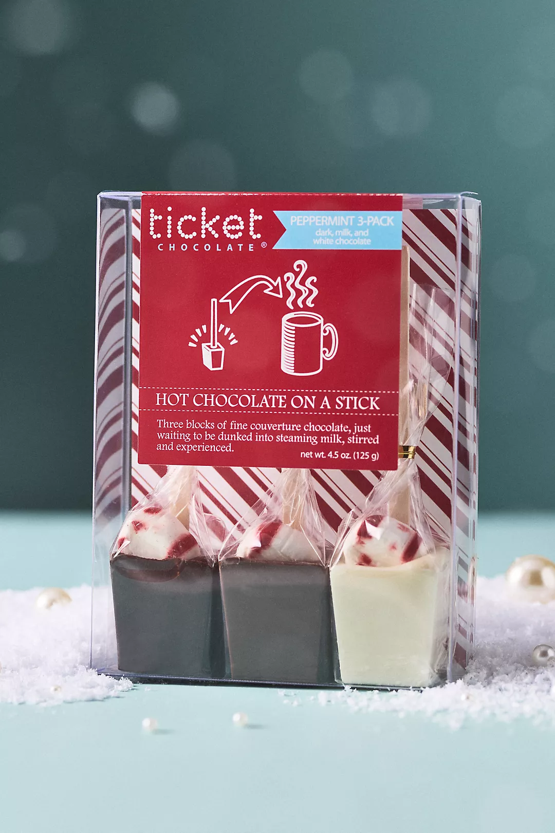 Peppermint Hot Chocolate on a Stick, Set of 3