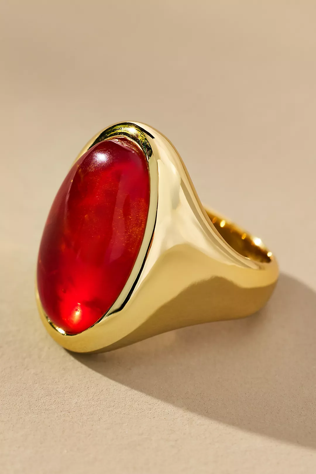 Luv Aj The Amber Honey Resin Statement Ring