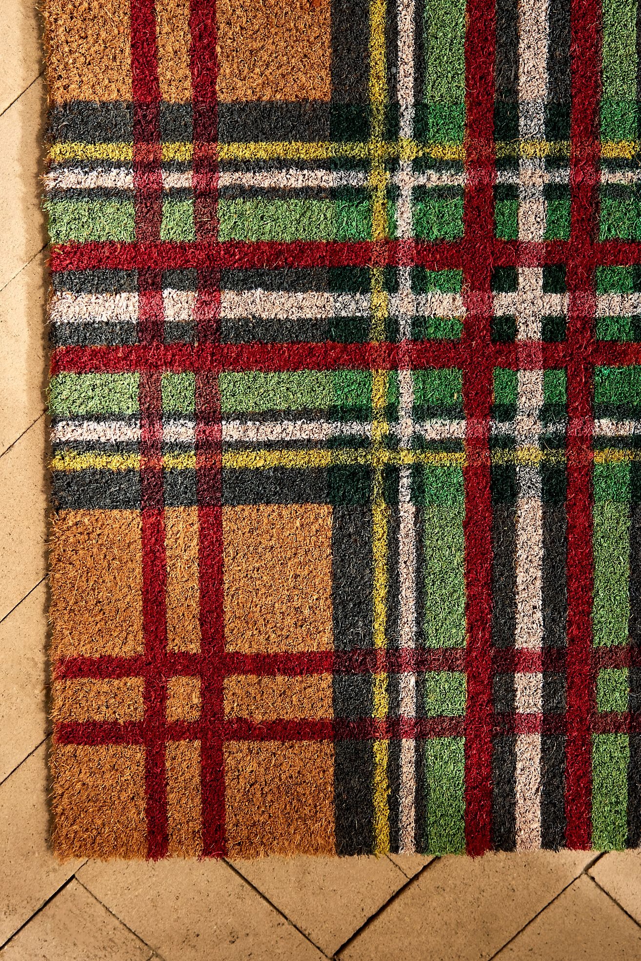 Tartan Coir Doormat