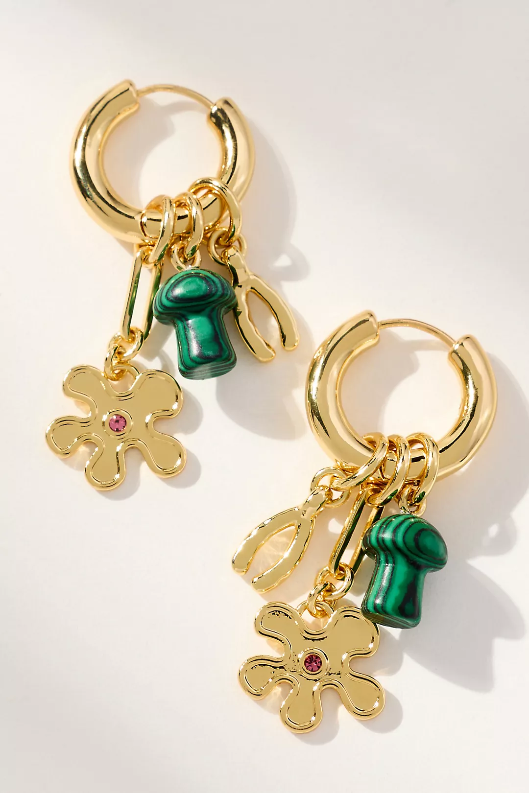 Mignonne Gavigan Riley Charm Cluster Hoop Earrings