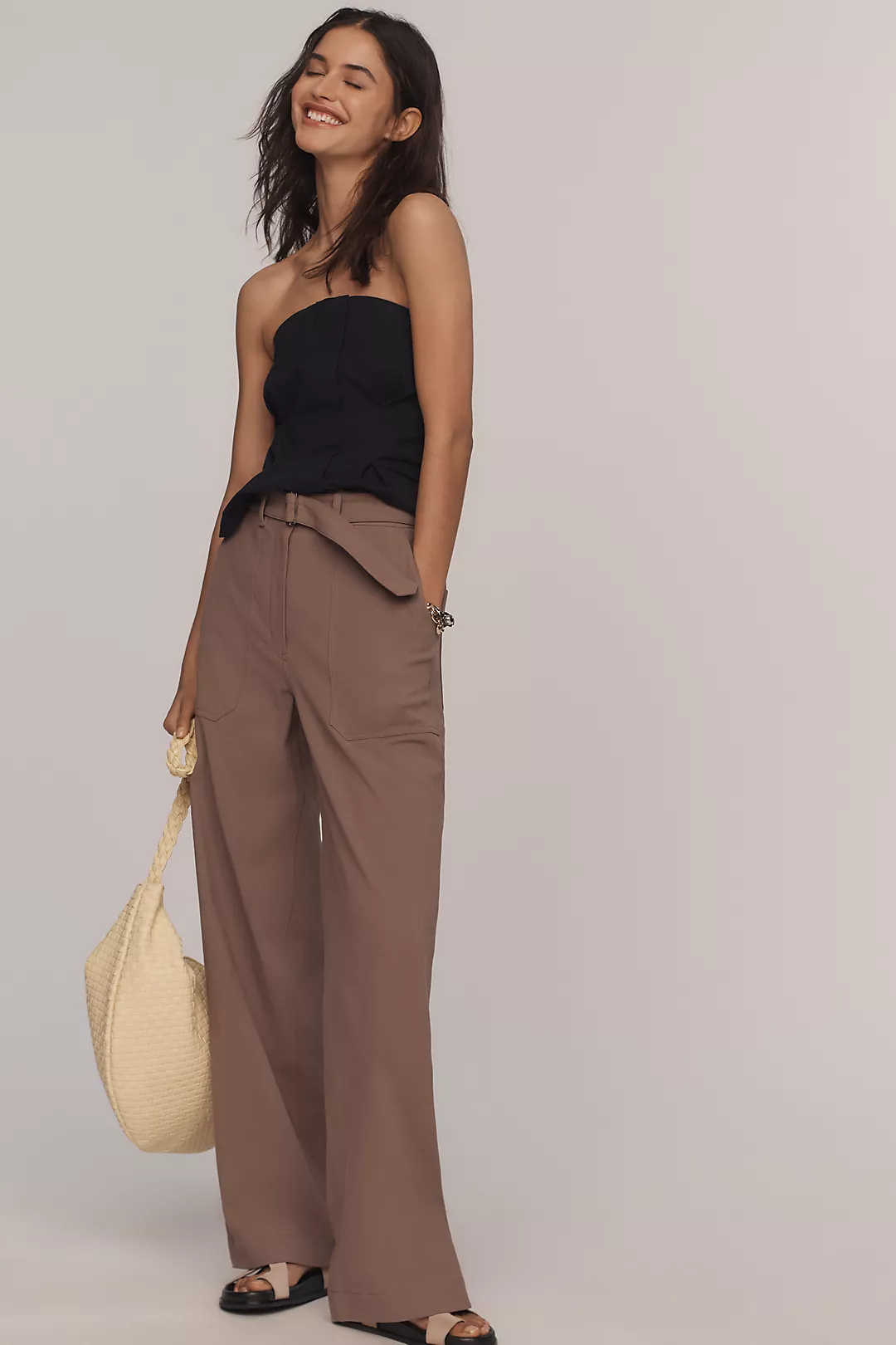 Theory Utility Wide-Leg Pants