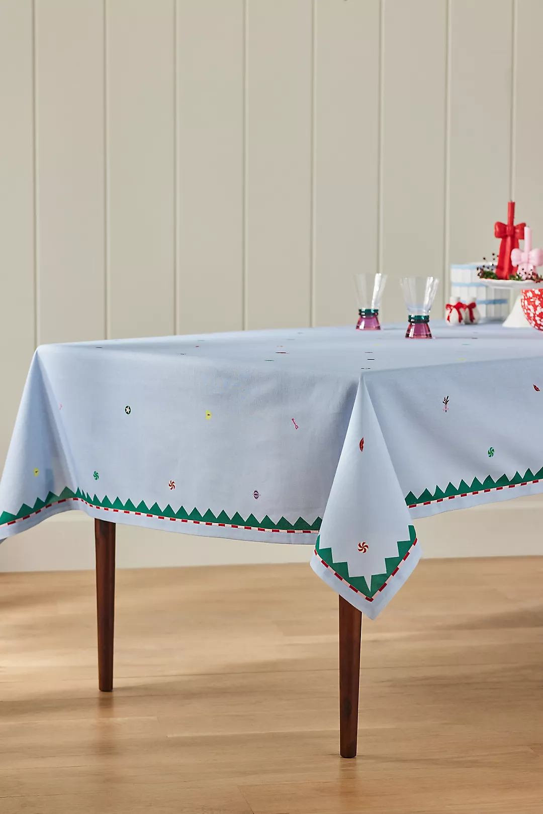 Medora Blue Cotton Tablecloth