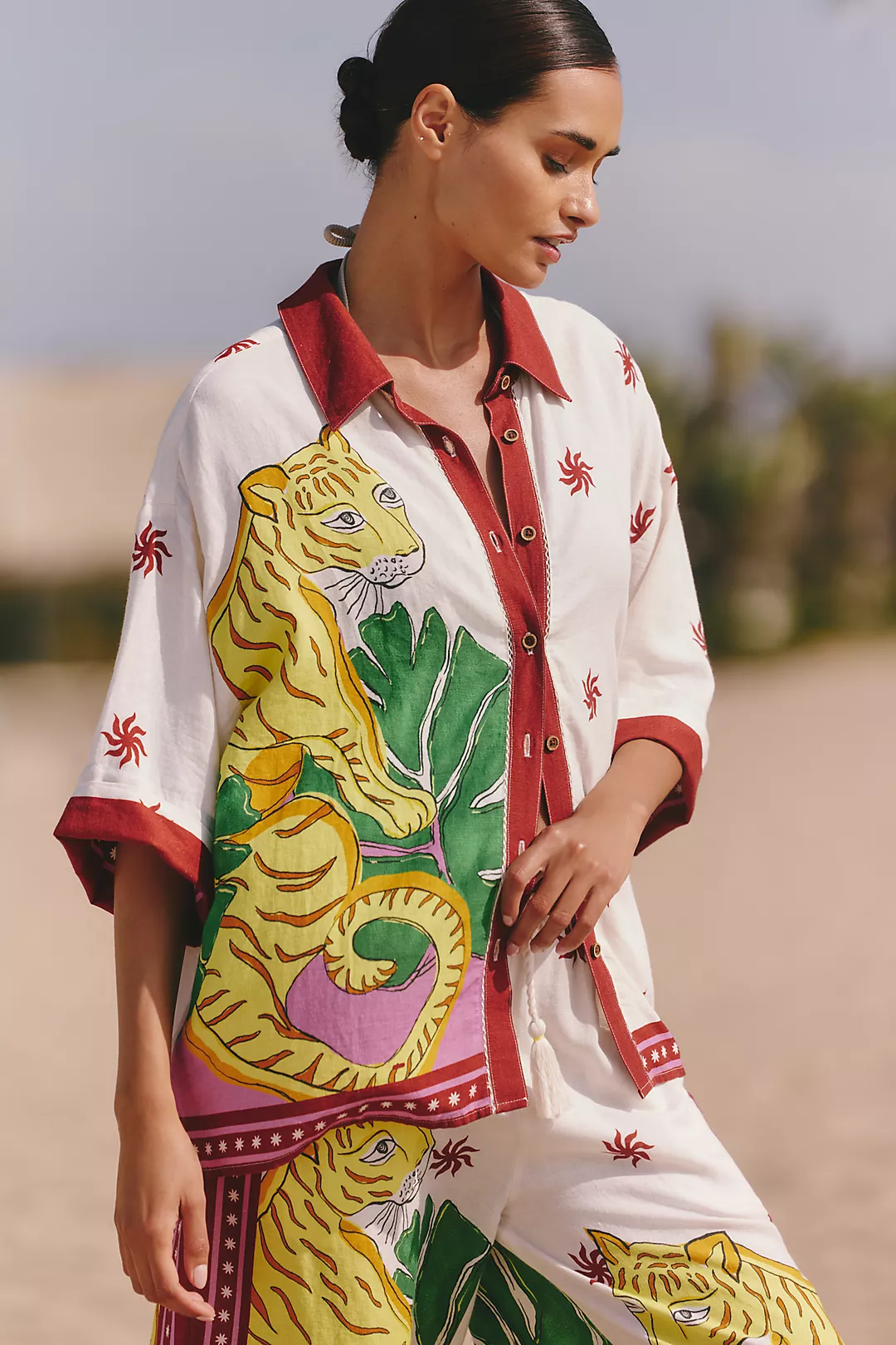 Celandine Linen Blend Buttondown Shirt