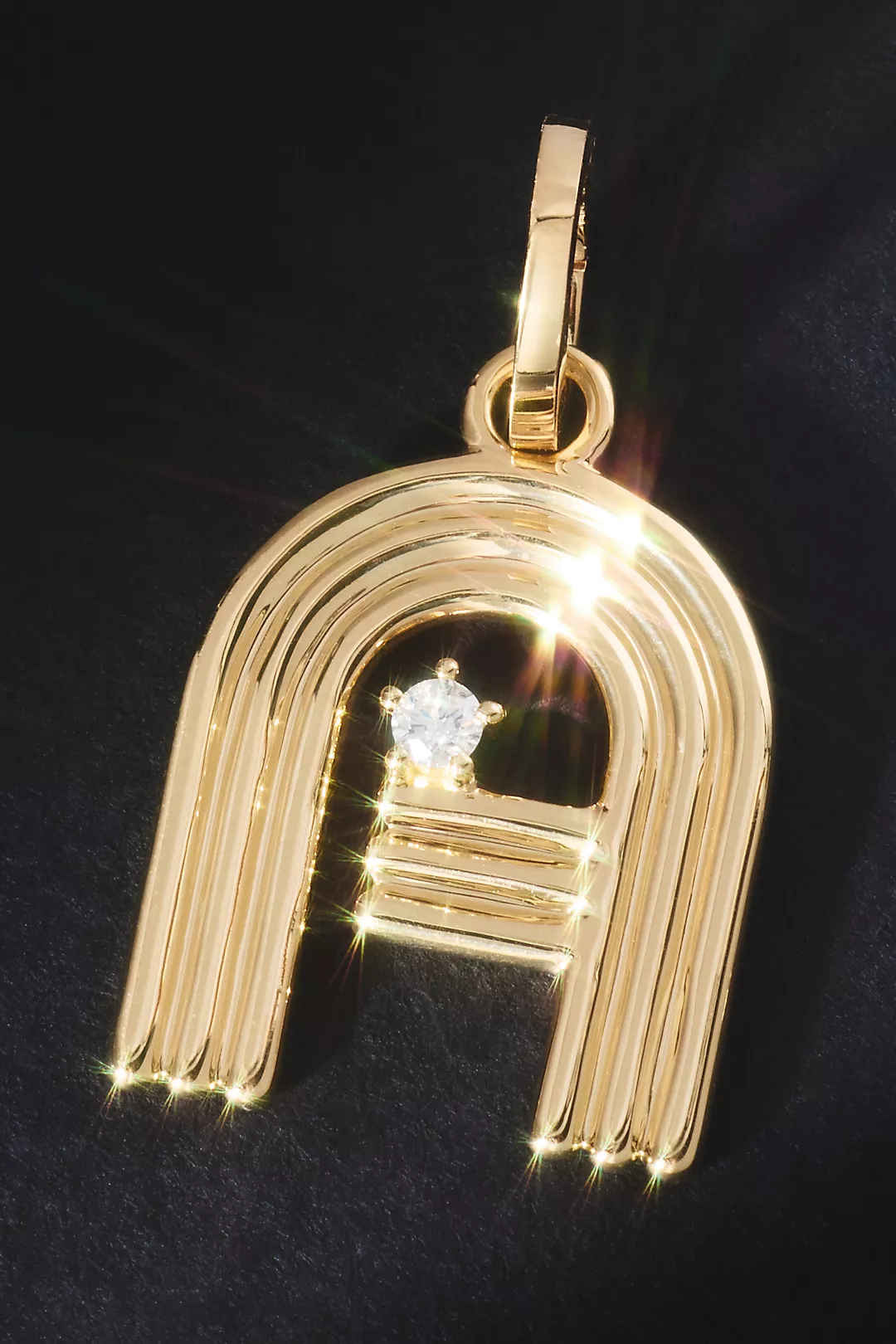 Adina Reyter Groovy Diamond Initial Hinged Charm