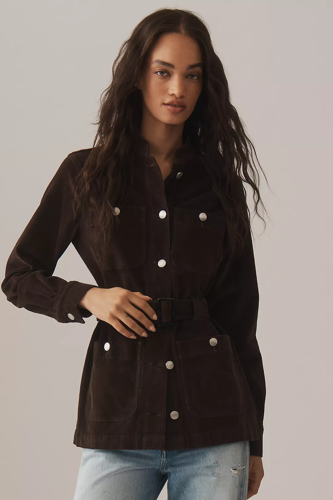 DL1961 Corduroy Belted Utility Jacket