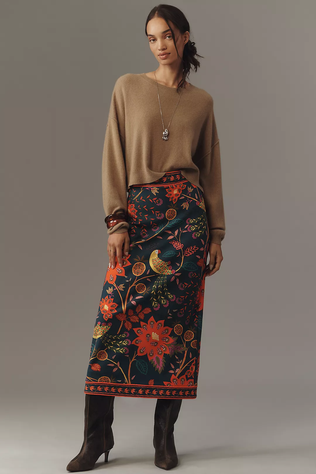 Farm Rio Punto Roma Midi Pencil Skirt