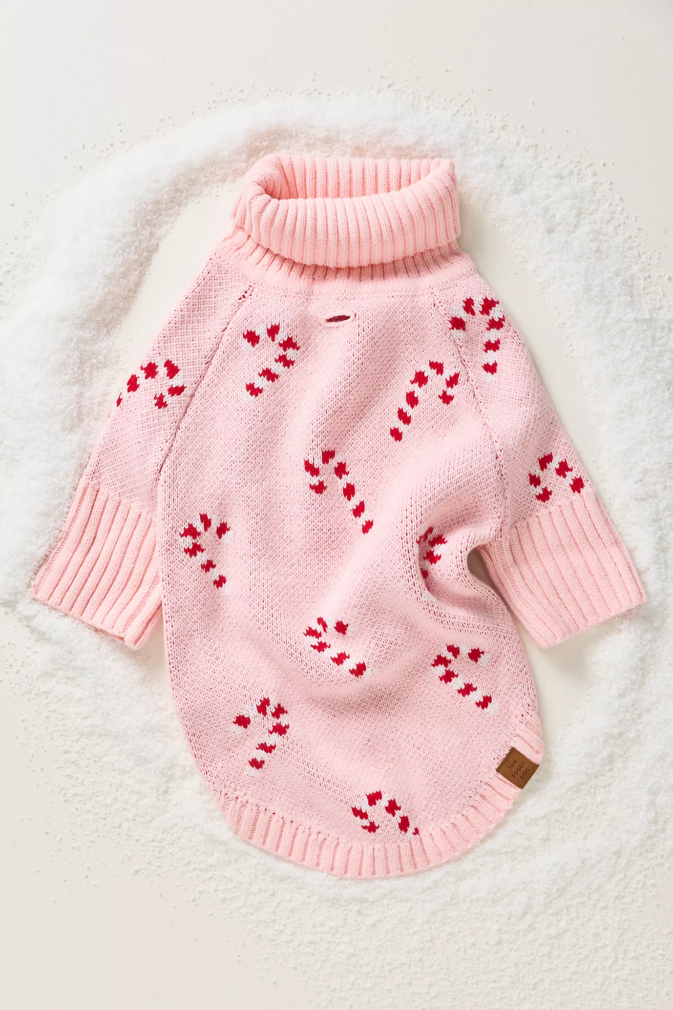 The Foggy Dog Candy Cane Pet Sweater