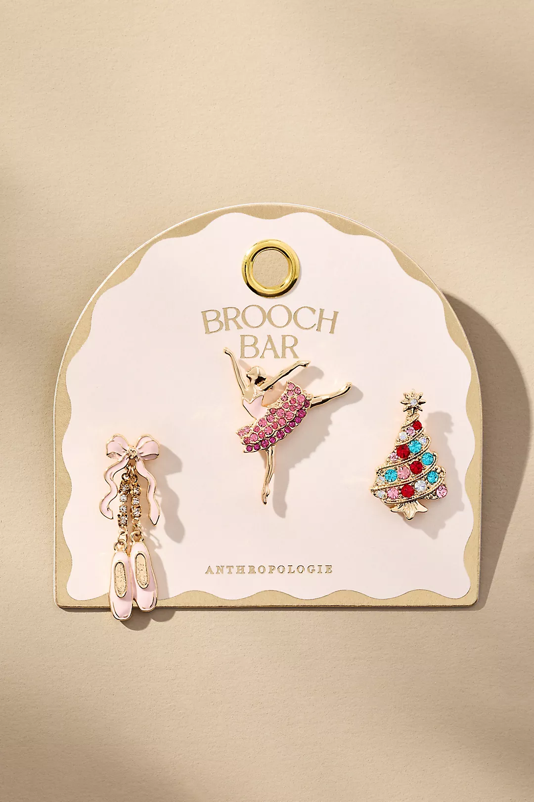 Festive Nutcracker Ballet Brooches, Set of 3