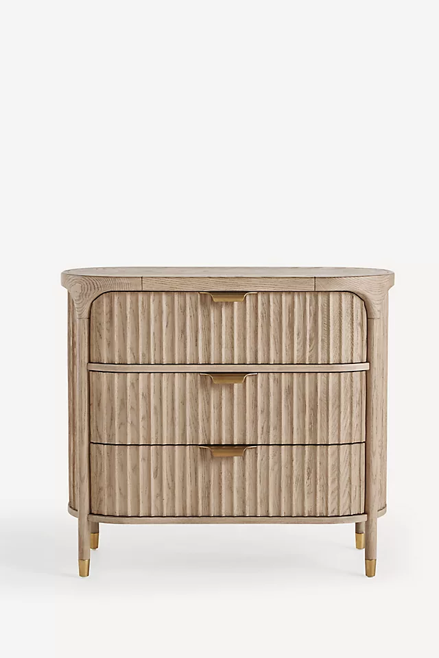 The Isla Fluted-Wood Three-Drawer Dresser