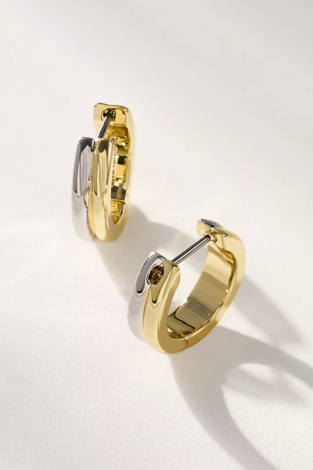 Ana Luisa Asher Mixed Metal Huggie Hoop Earrings