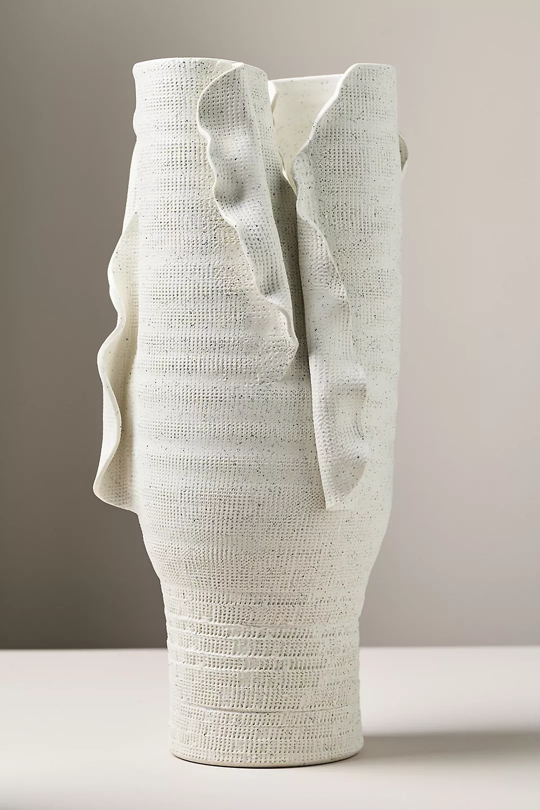 Jamie Young Torn Textured Tall Porcelain Vessel