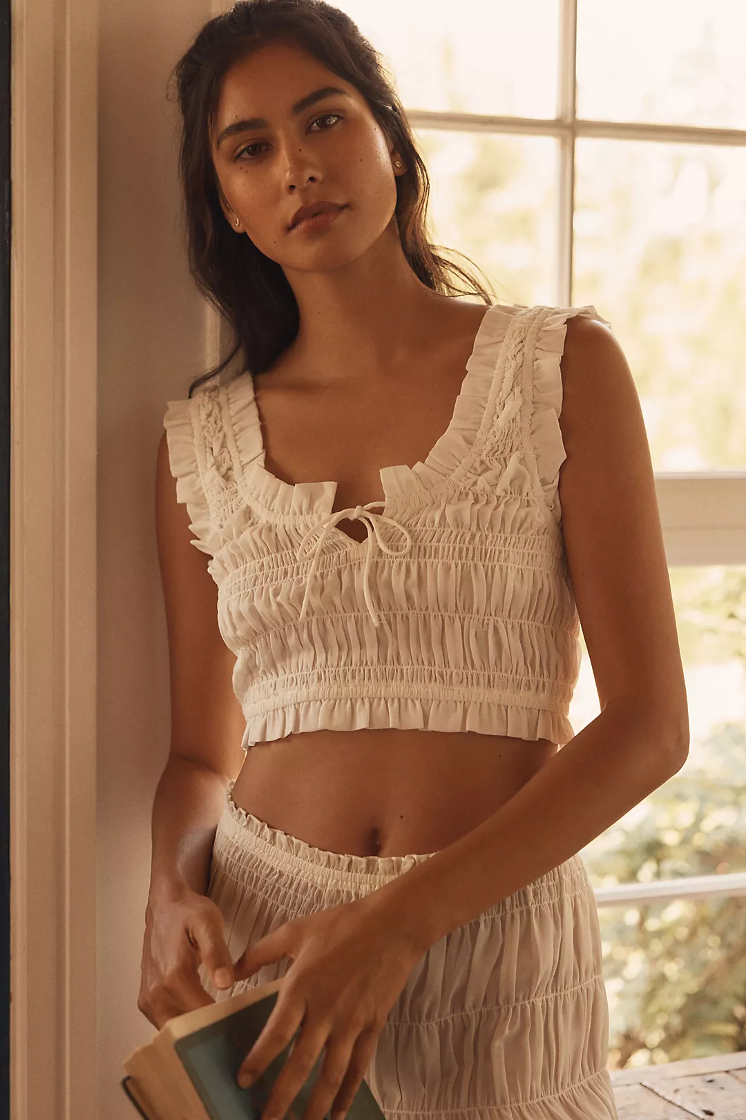 LyreBird Ruched Ruffle Sheer Bralette