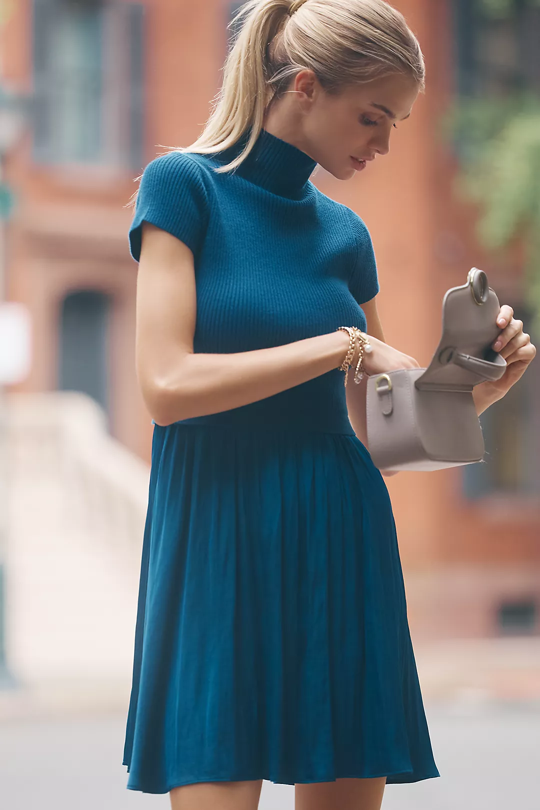 The Thea Short Sleeve Twofer Mini Dress