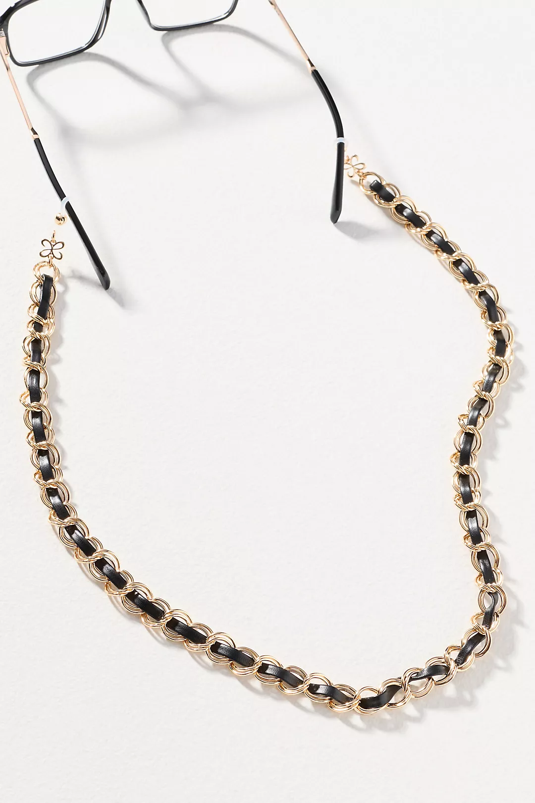 Faux-Leather Eyewear Chain