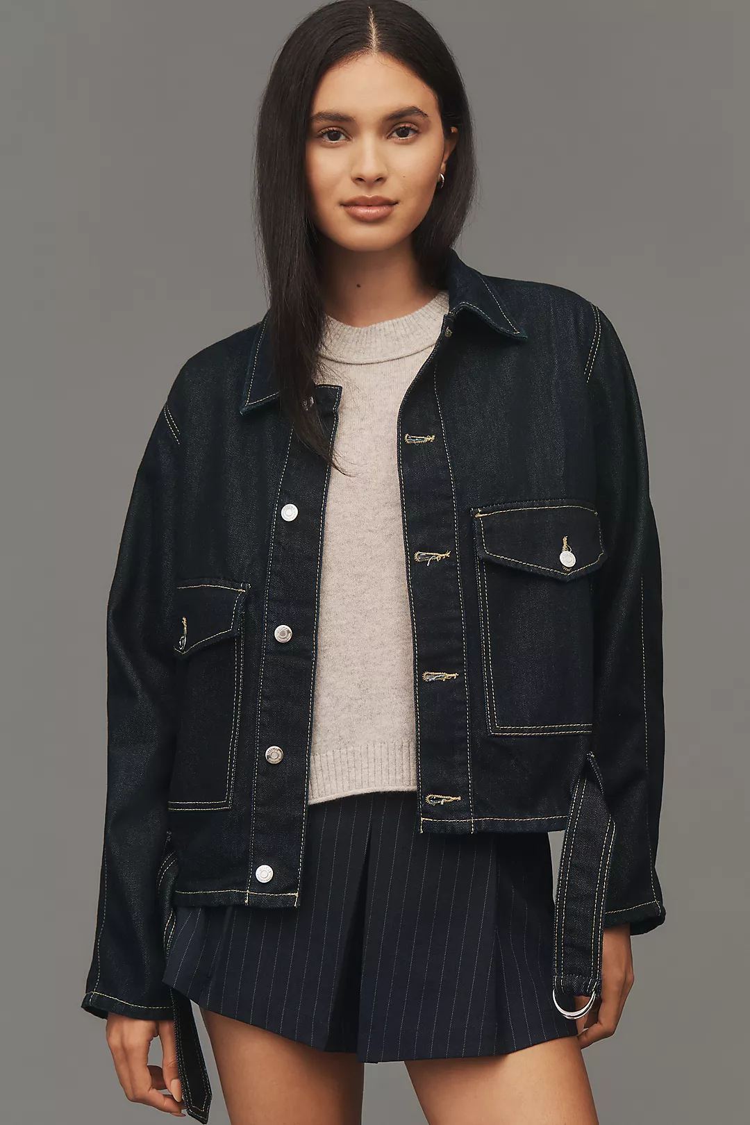 Ética Nelson Belted Denim Jacket