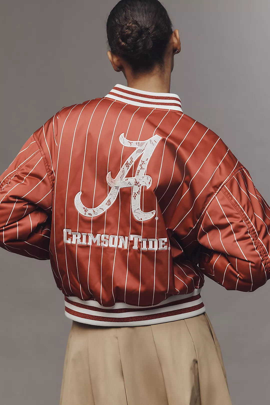 The Wild Collective x Anthropologie NCAA Bomber Jacket