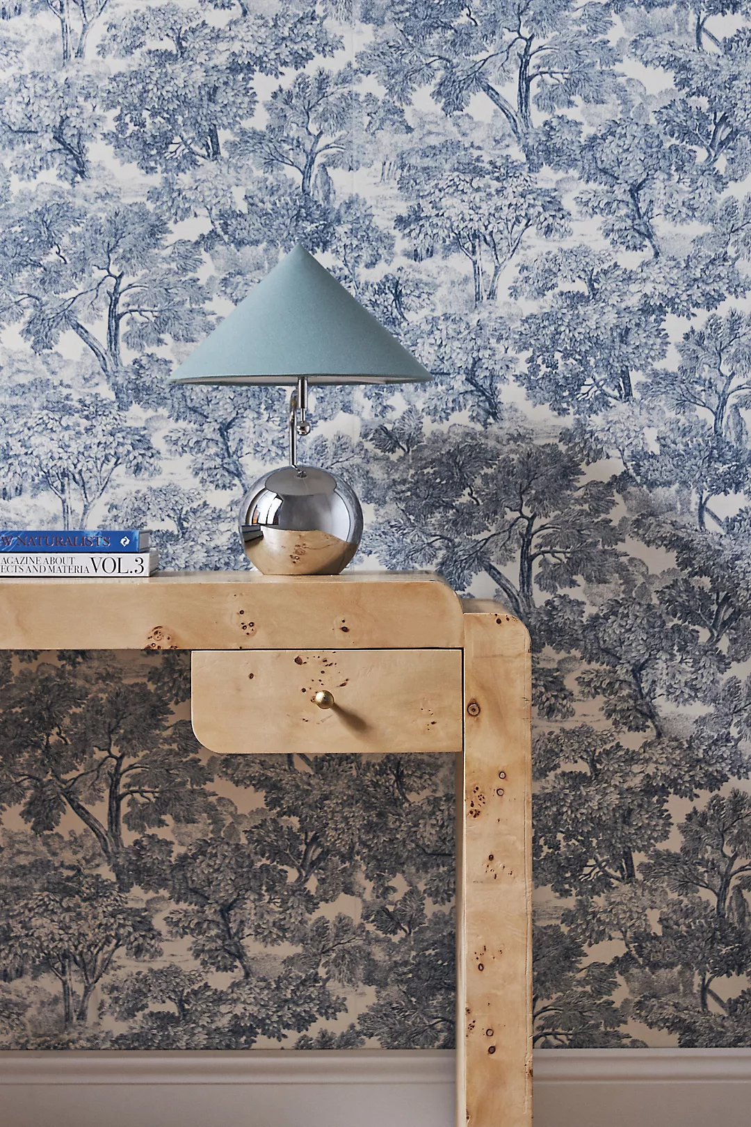 Spinney Toile Floral Wallpaper