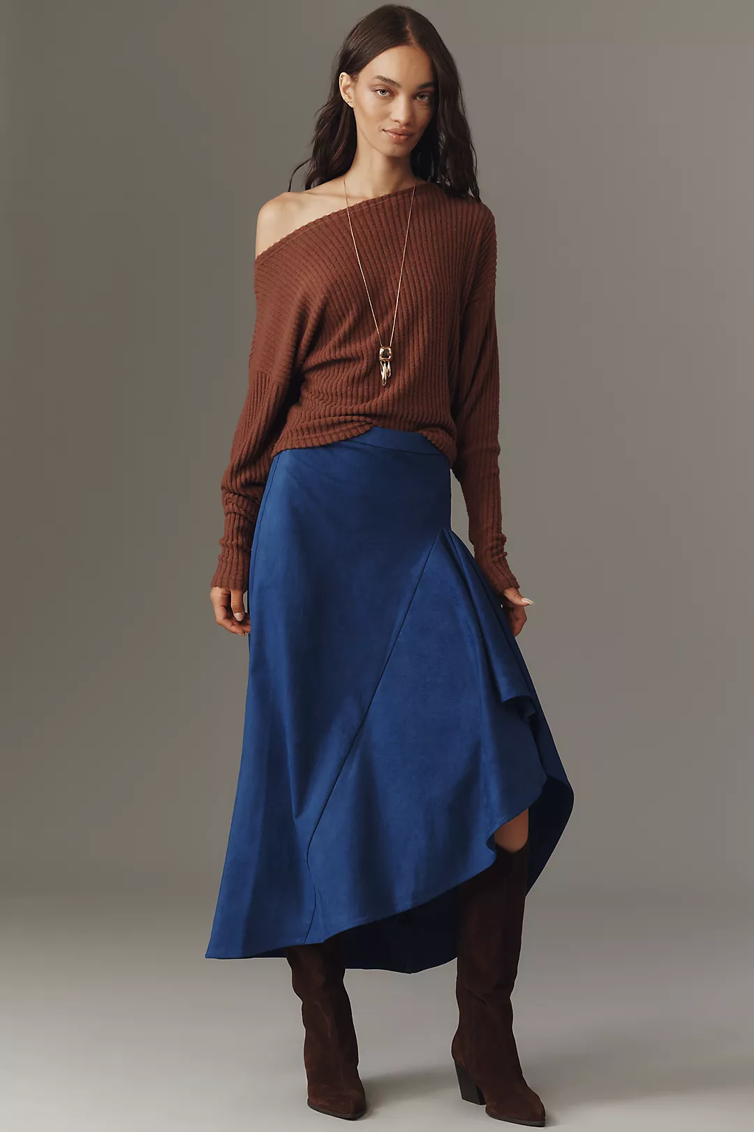 Line & Dot Sina Ruffle Midi Skirt