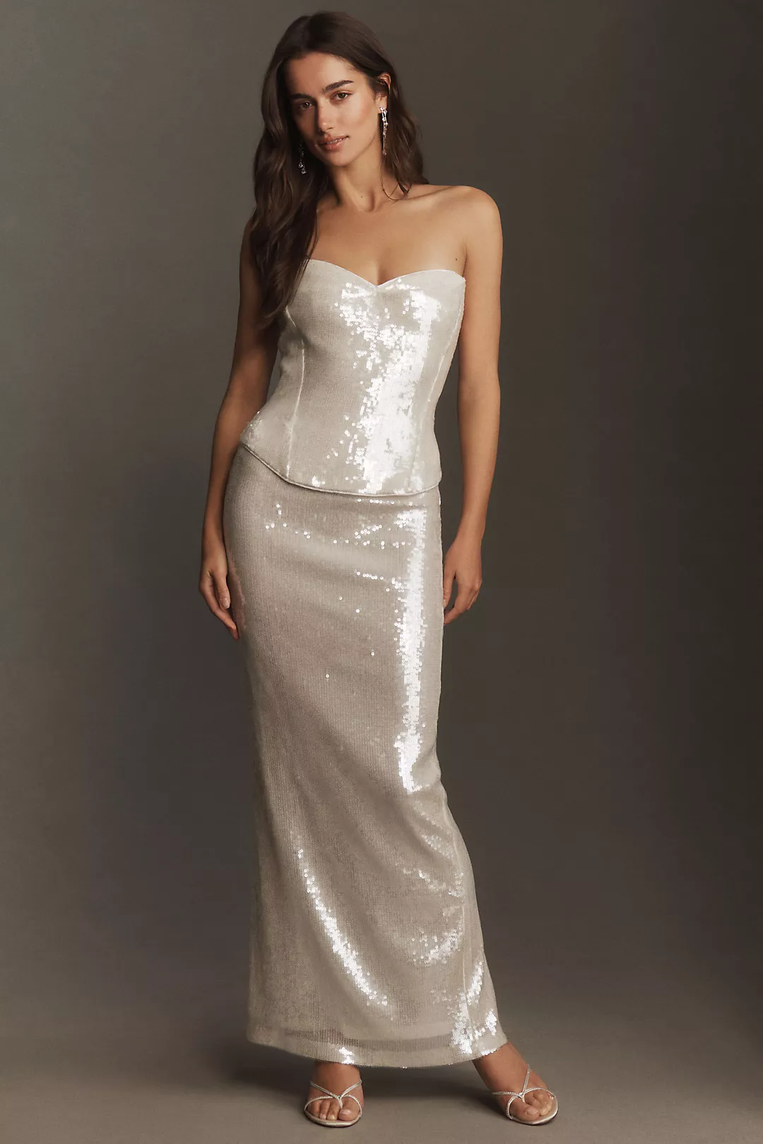 Mare Mare Sequin Shine Column Maxi Skirt