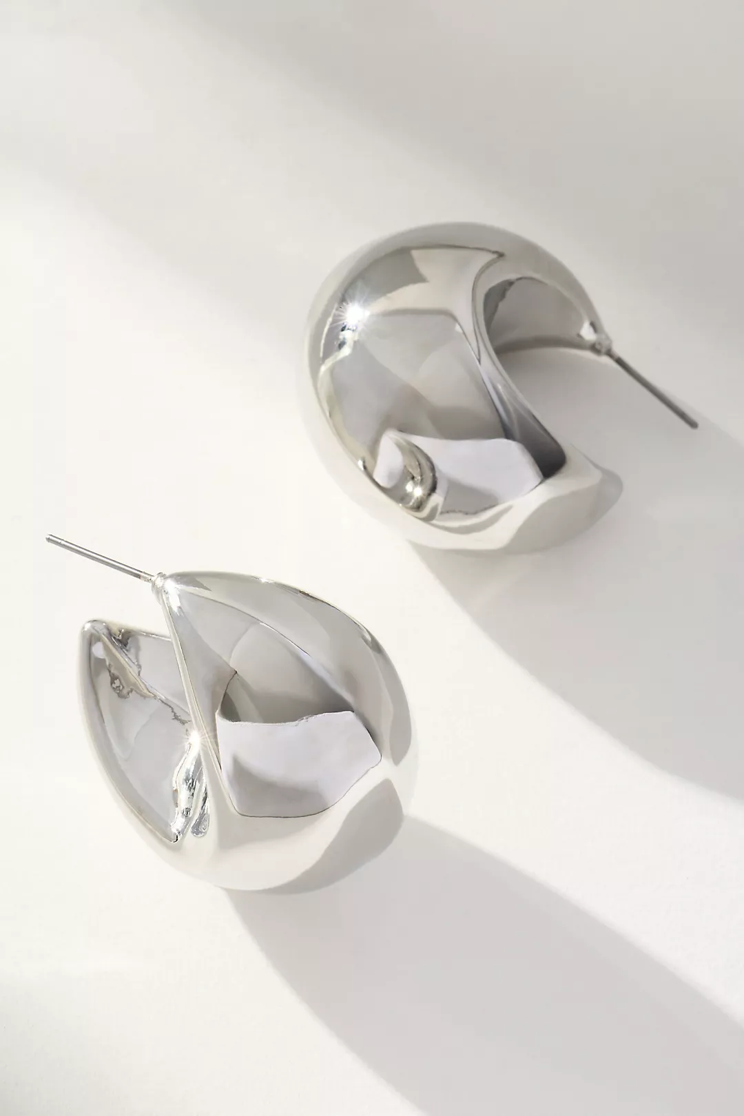 Chunky Huggie Hoop Earrings