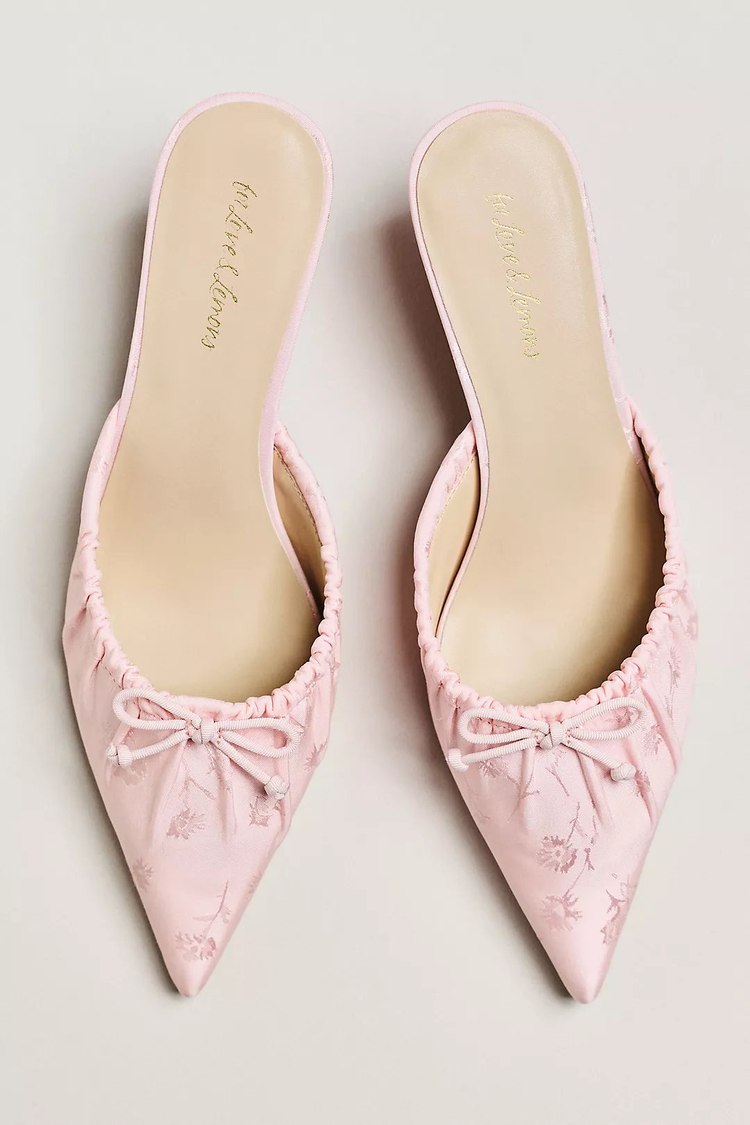 For Love & Lemons Colette Kitten-Heel Mules
