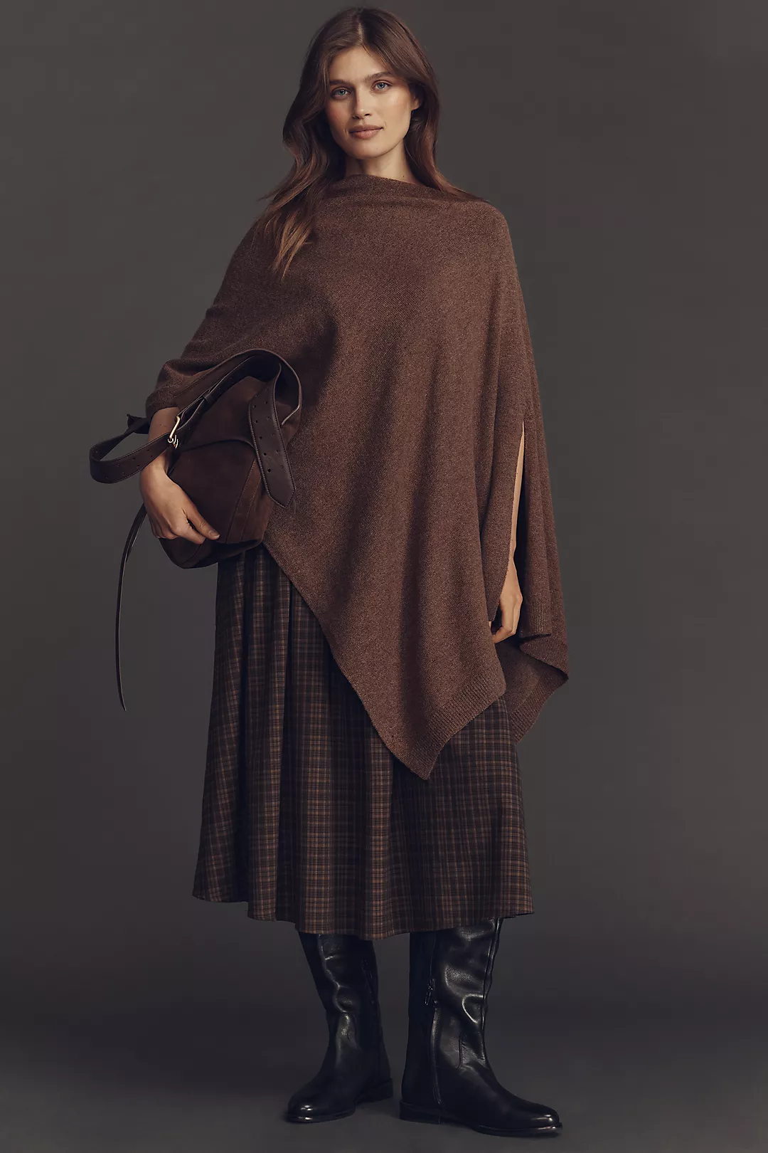 By Anthropologie Lightweight Shimmer Knit Poncho