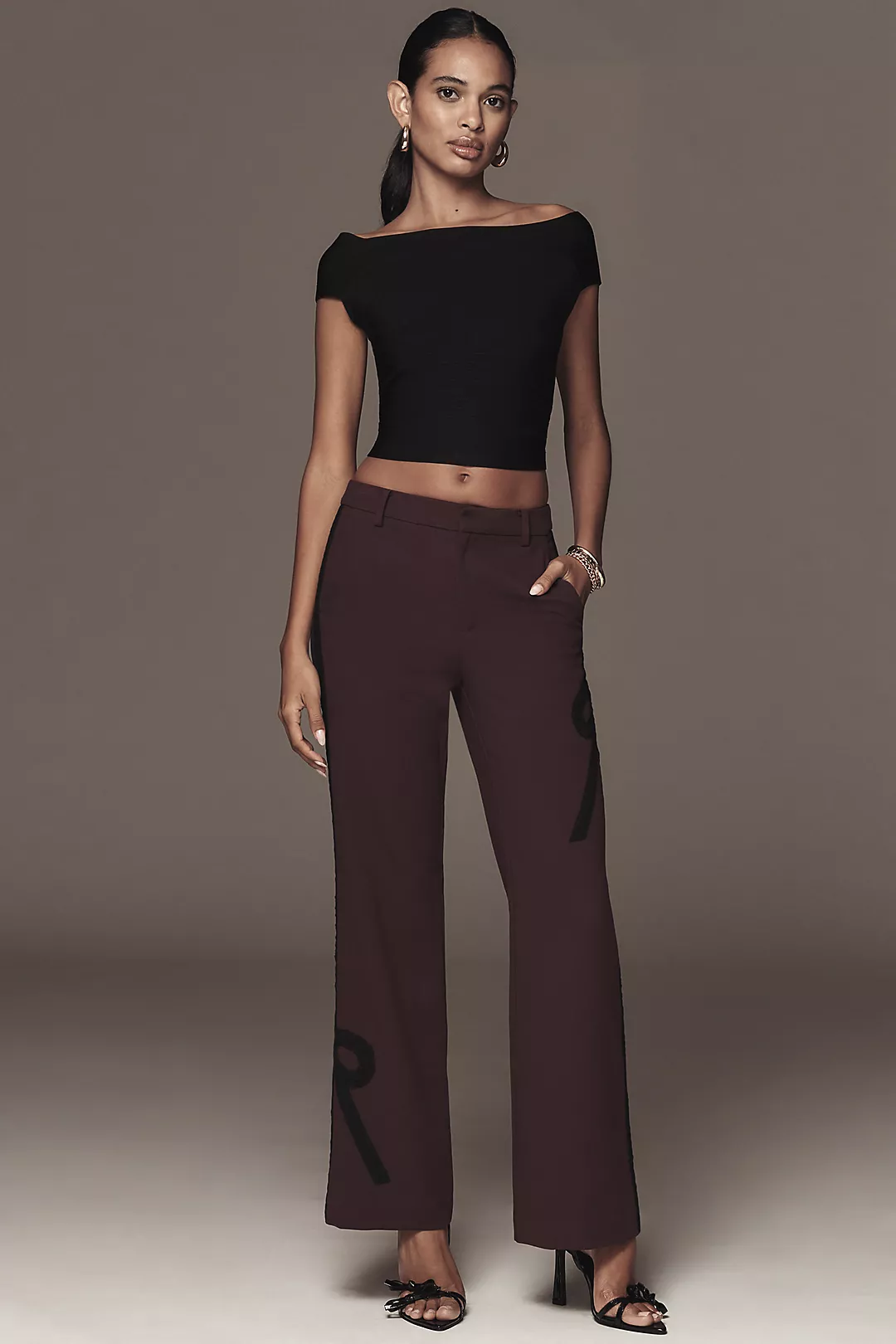 Maeve Ribbon Slim Flare Trouser