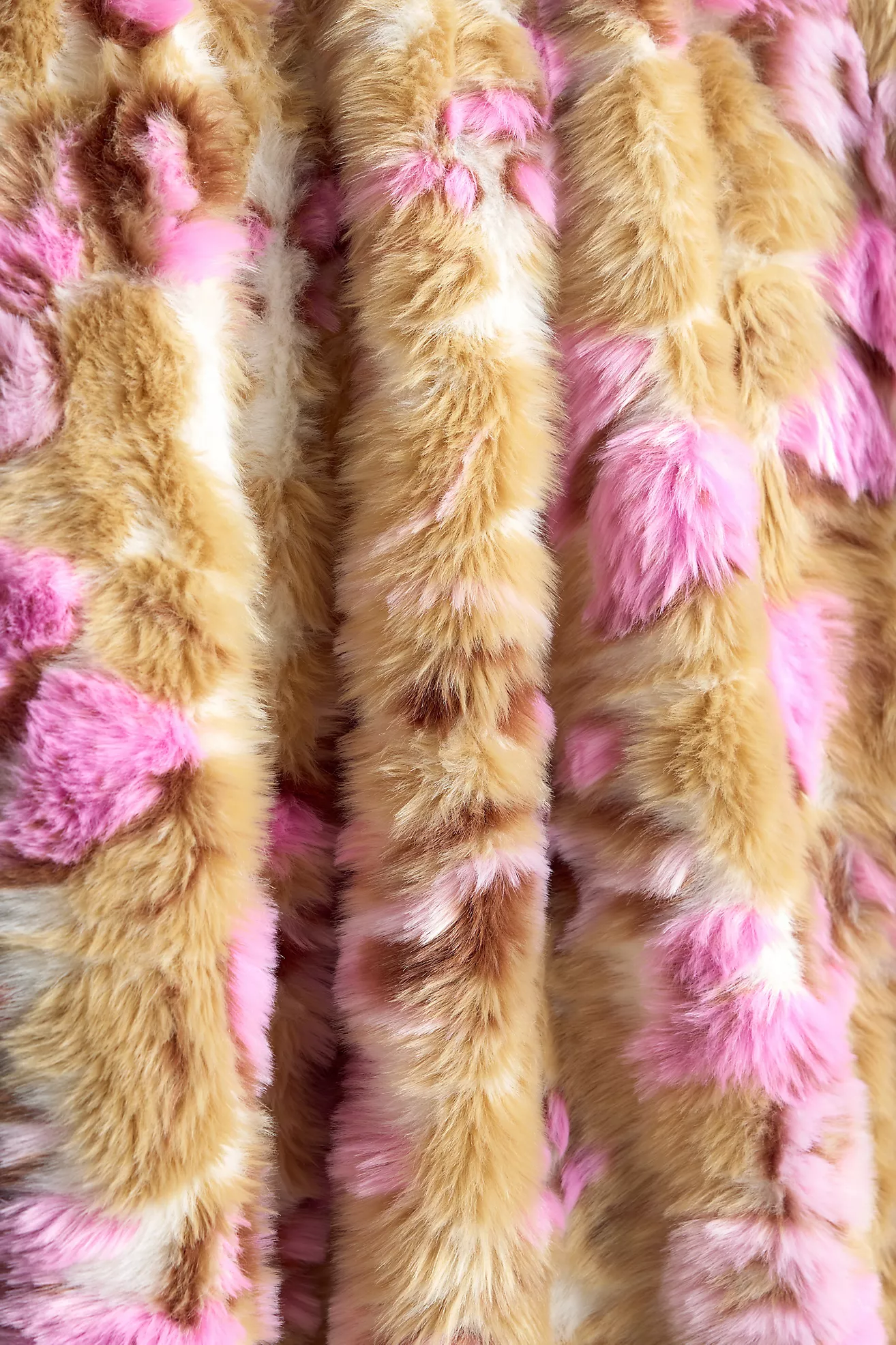 Cordelia Jacquard Floral Faux Fur Throw Blanket