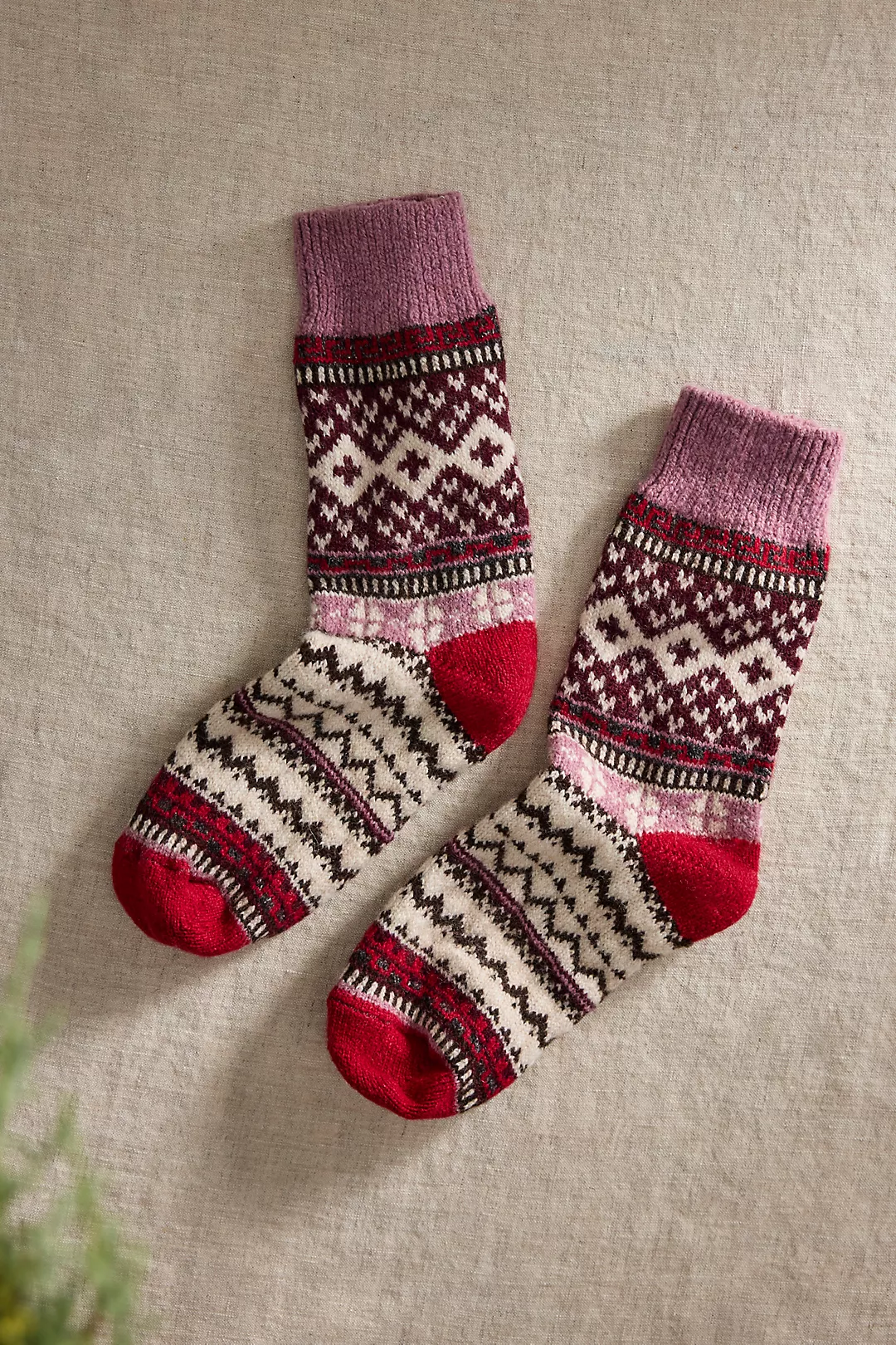 Fair Isle Cabin Socks