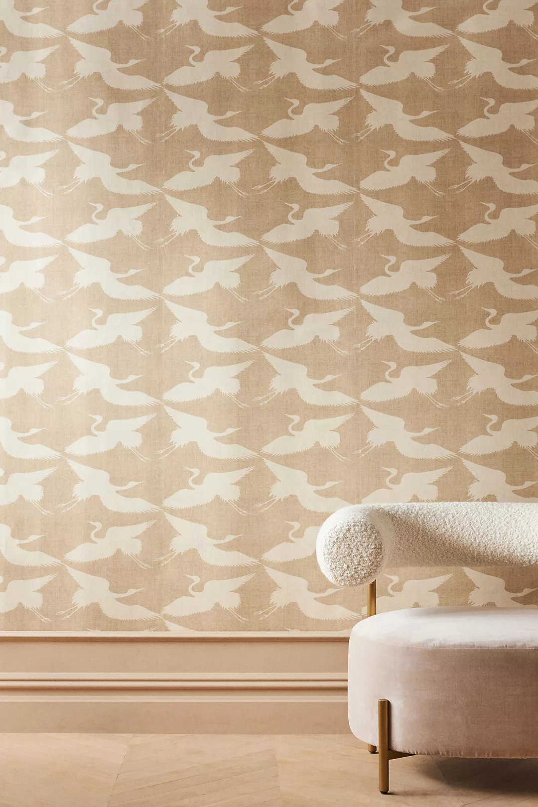 Mitchell Black Paper Cranes Neutral Wallpaper