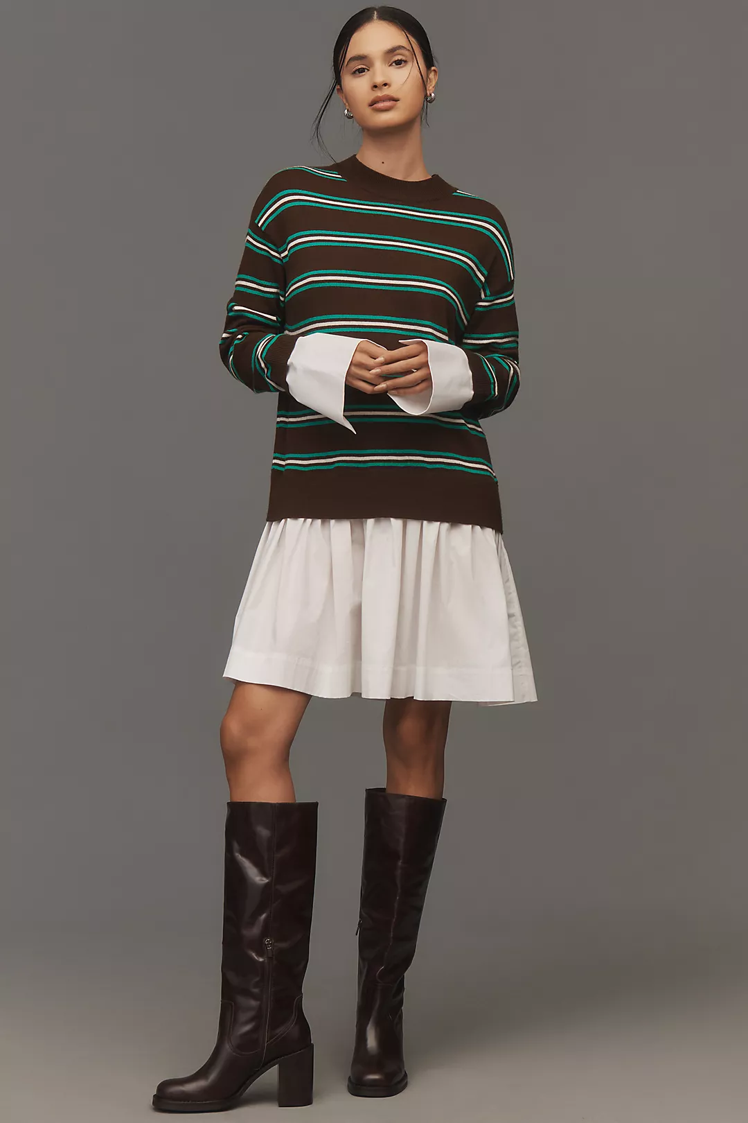 SIMONMILLER Pip Poplin Combo Sweater Dress