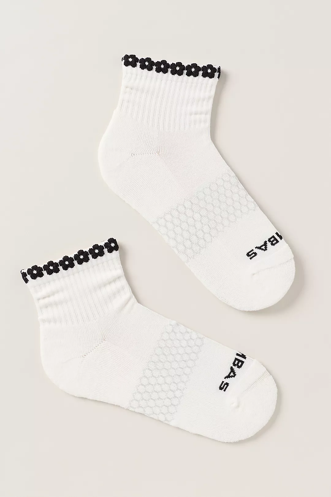 Bombas Flower Trim Quarter Socks
