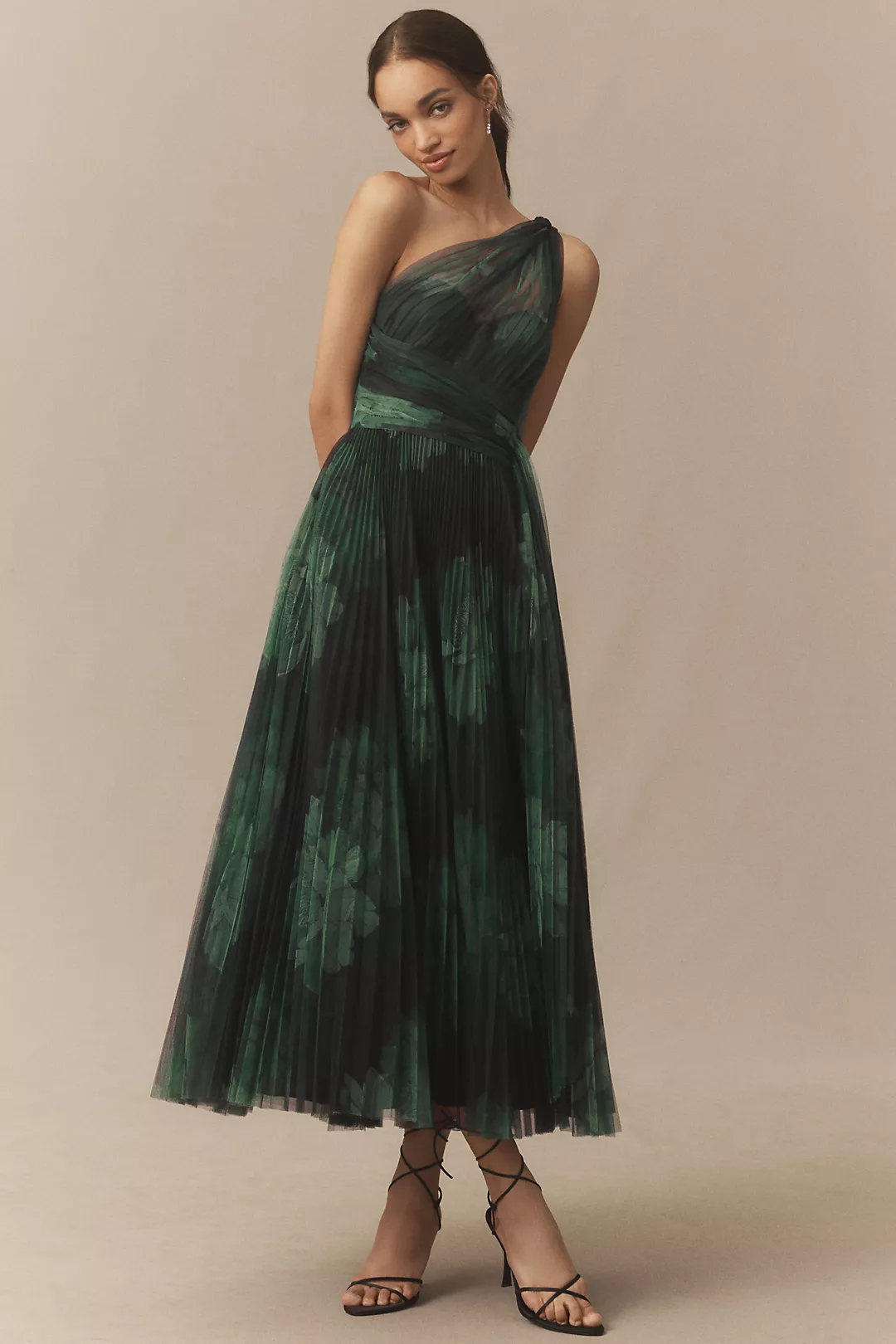 Hutch Phillippa One-Shoulder A-Line Maxi Dress