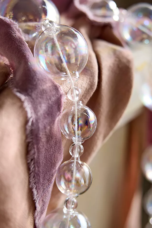 Transparent Glass Bauble Garland